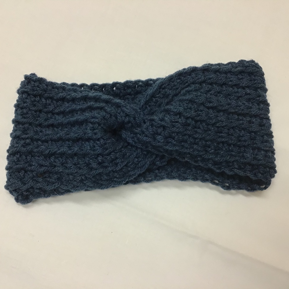 Crocheted Twist Front Headband-new